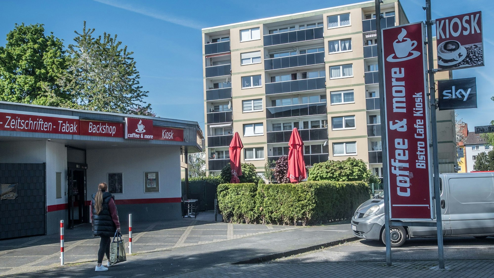 Der Kiosk an der Lützenkirchener Straße in Leverkusen-Quettingen.