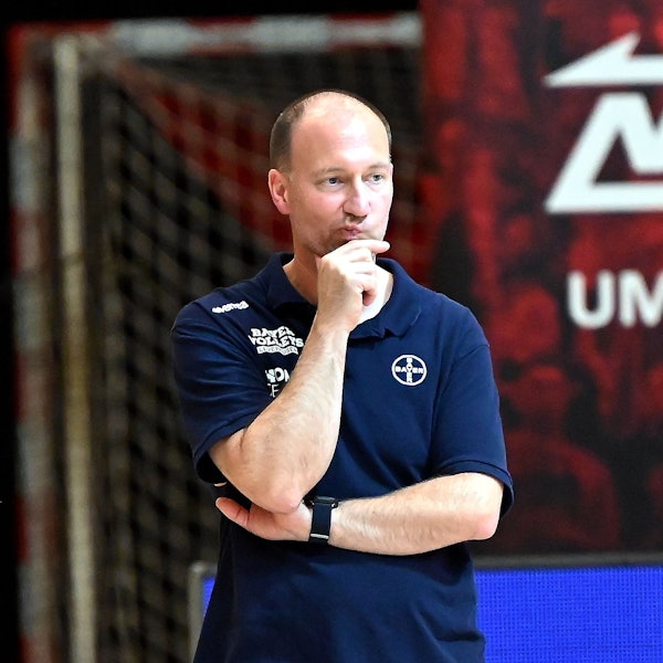 21.10.2023, Volleyball-Bayer Volleys - Hamburg
TR: Dirk Sauermann (Bayer)
Foto: Uli Herhaus