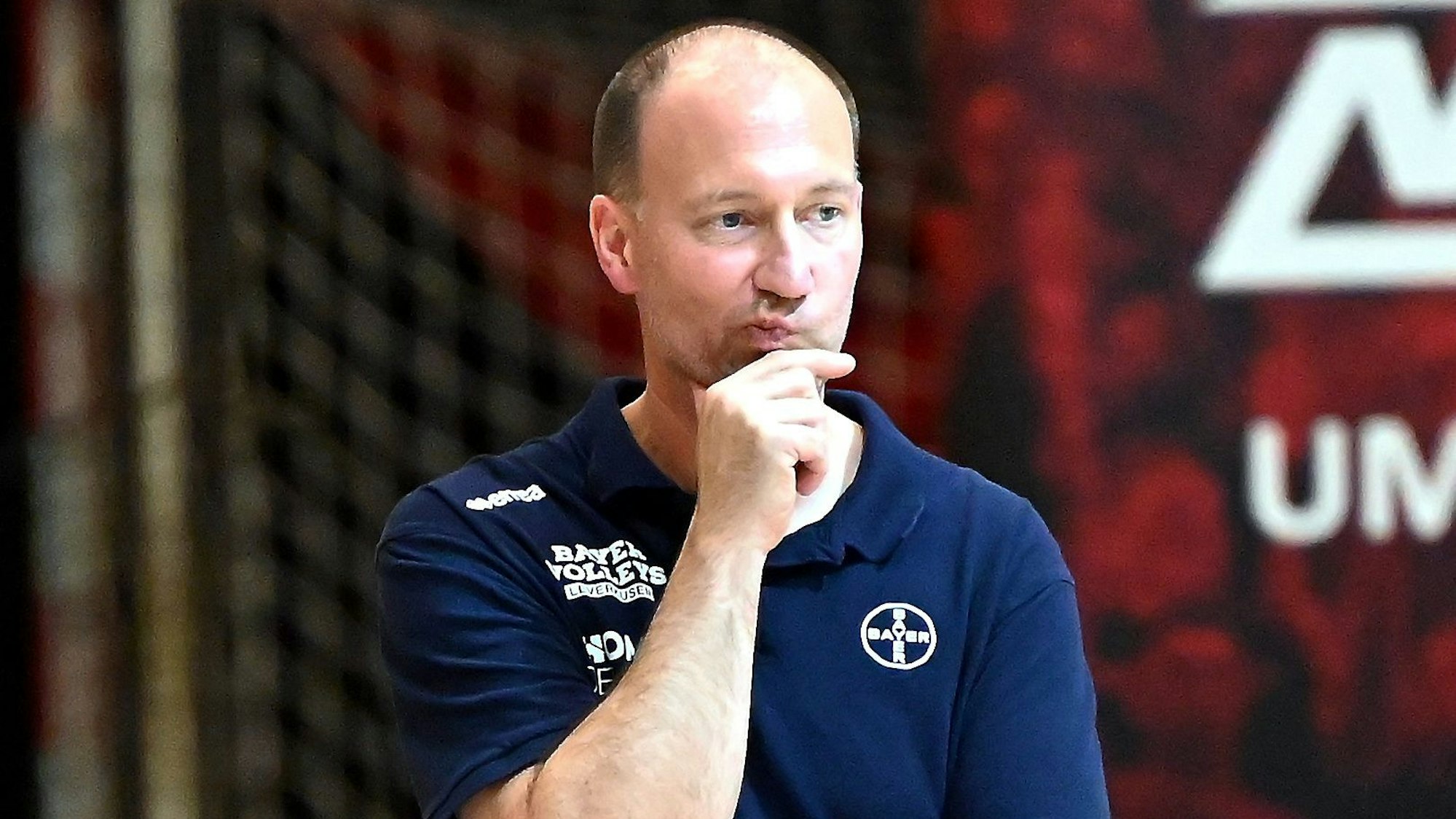 21.10.2023, Volleyball-Bayer Volleys - Hamburg
TR: Dirk Sauermann (Bayer)
Foto: Uli Herhaus