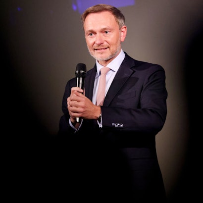 Der Bundesfinanzminister und Bundesvorsitzender der FDP Christian Lindner hielt eine Festrede im Kölner Wallraf-Richartz-Museum.