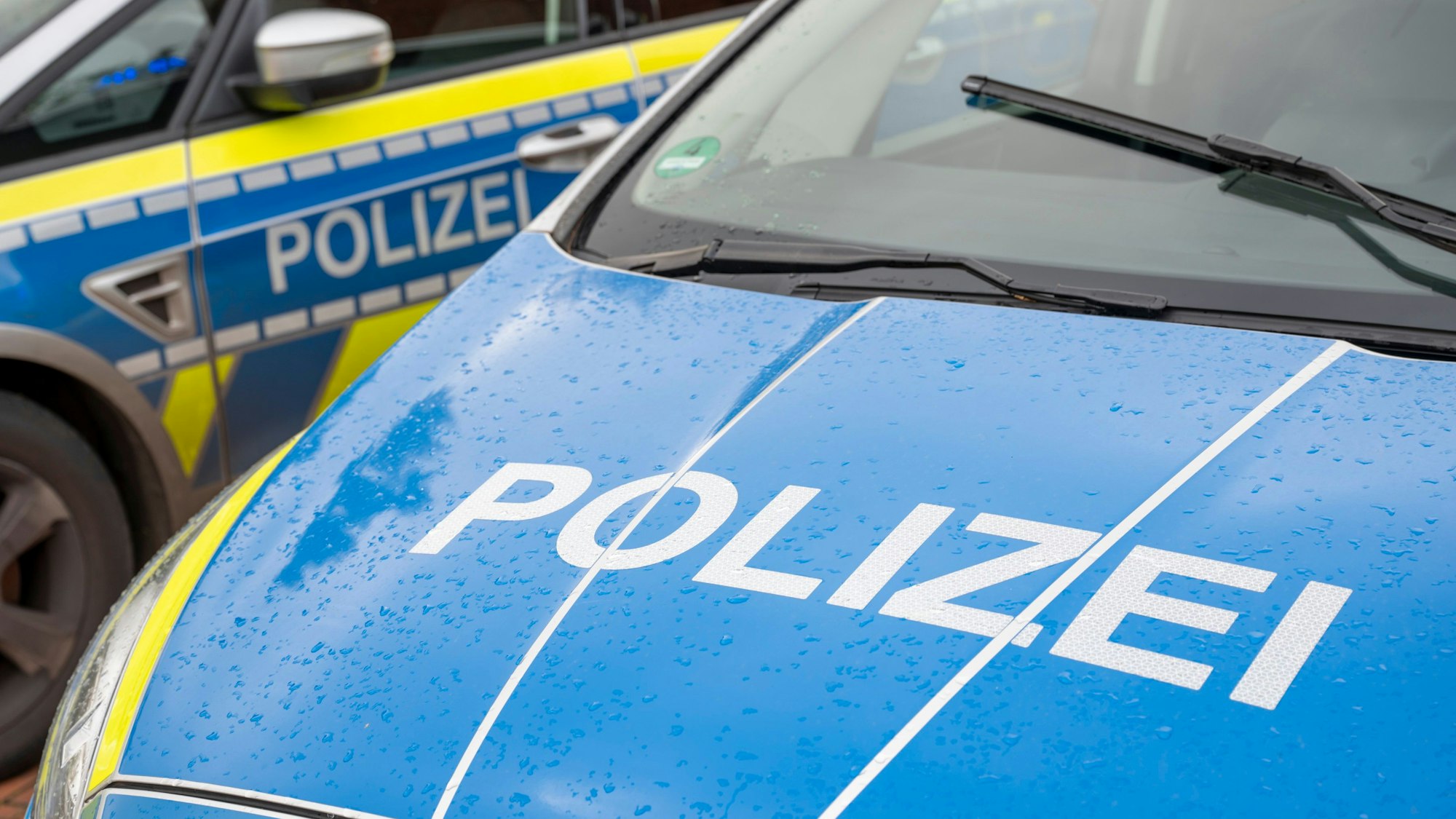 Das Bild zeigt Einsatzfahrzeuge der Polizei.