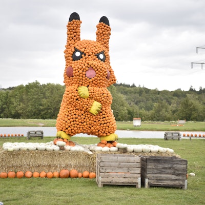 Bei der Kürbisschau in Obergartzem gibt es auch einen aus Kürbissen gebauten Pikachu zu sehen.