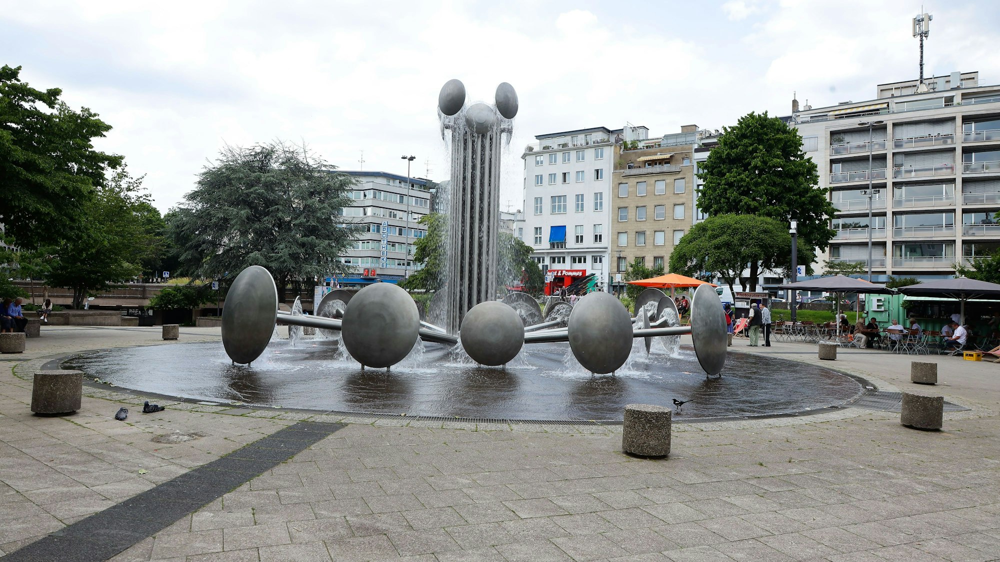 Der Brunnen auf dem Ebertplatz.
