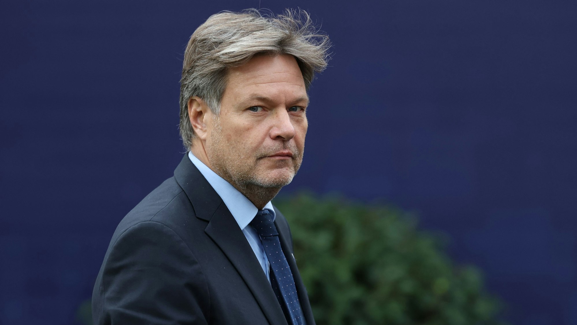 Germany's Minister of Economics and Climate Protection Robert Habeck attends the UK Artificial Intelligence (AI) Safety Summit at Bletchley Park, in central England, on November 2, 2023. (Photo by Daniel LEAL / AFP)