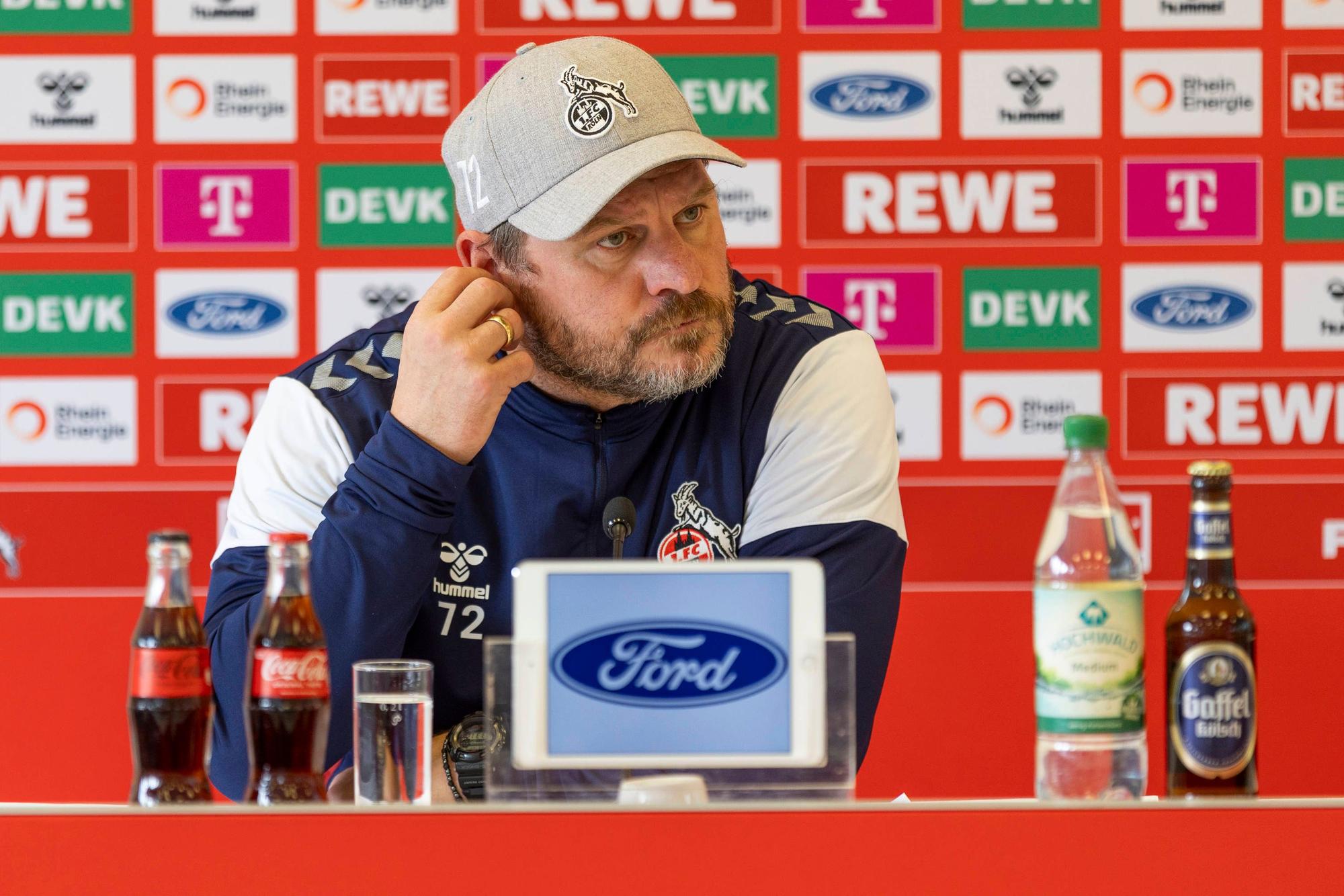 Steffen Baumgart am Freitagmittag im Geißbockheim