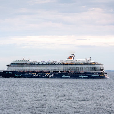 Das Kreuzfahrtschiff „Mein Schiff 3“ in der Nordsee.