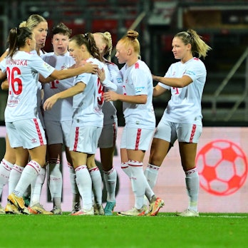Frauen Bundesliga 1. FC Köln jubeln