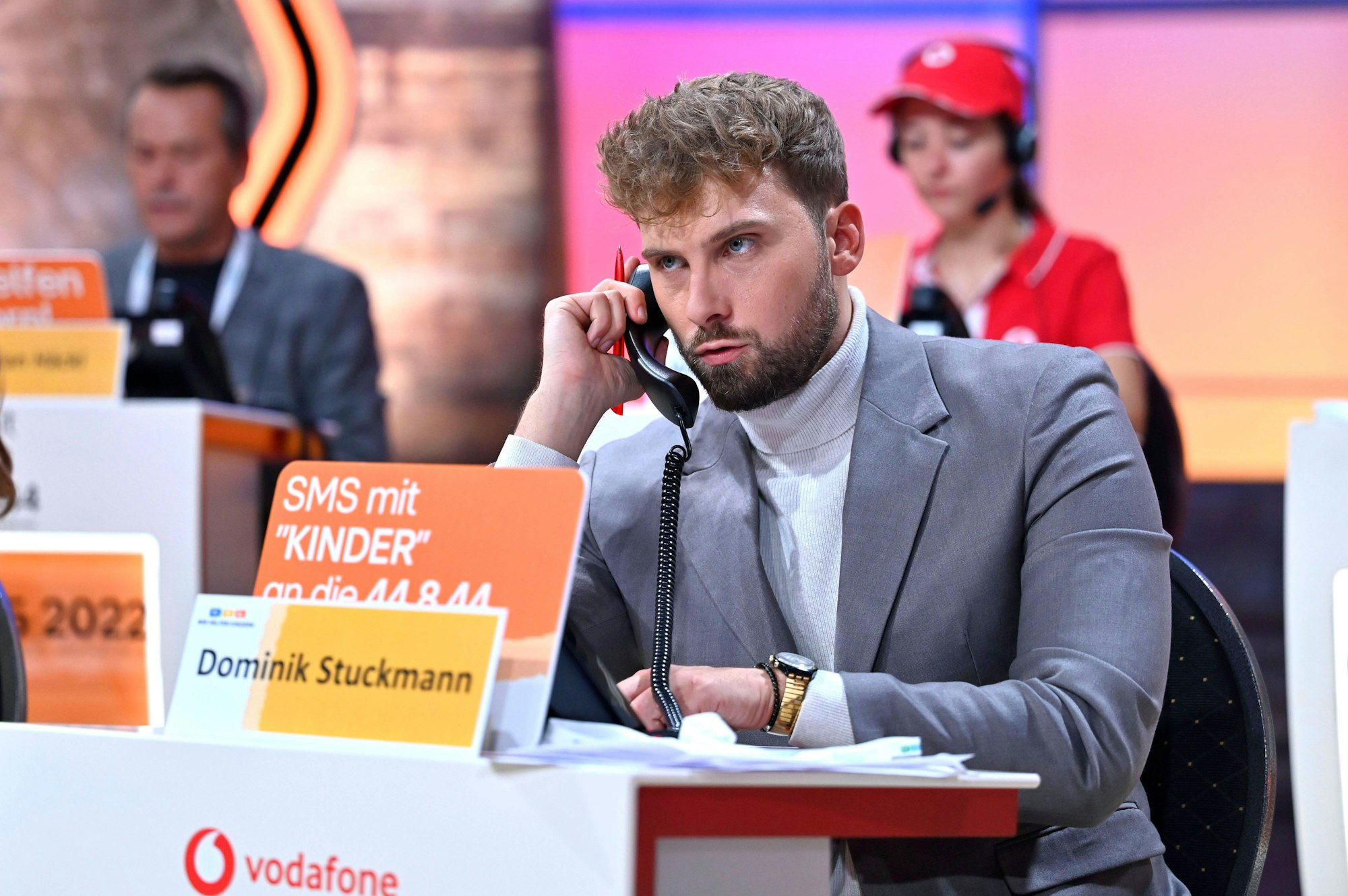 Dominik Stuckmann beim 27. RTL-Spendenmarathon 2022 im Studio 8 der EMG Studios.