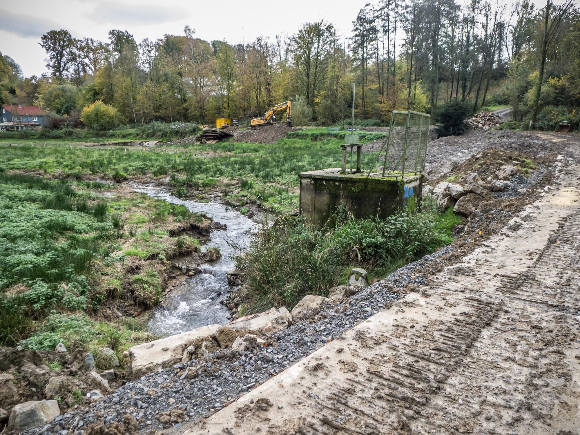 Die Umgestaltung des ehemaligen Fischteichs in Diepental, hier im November 2023, ist inzwischen fertig.