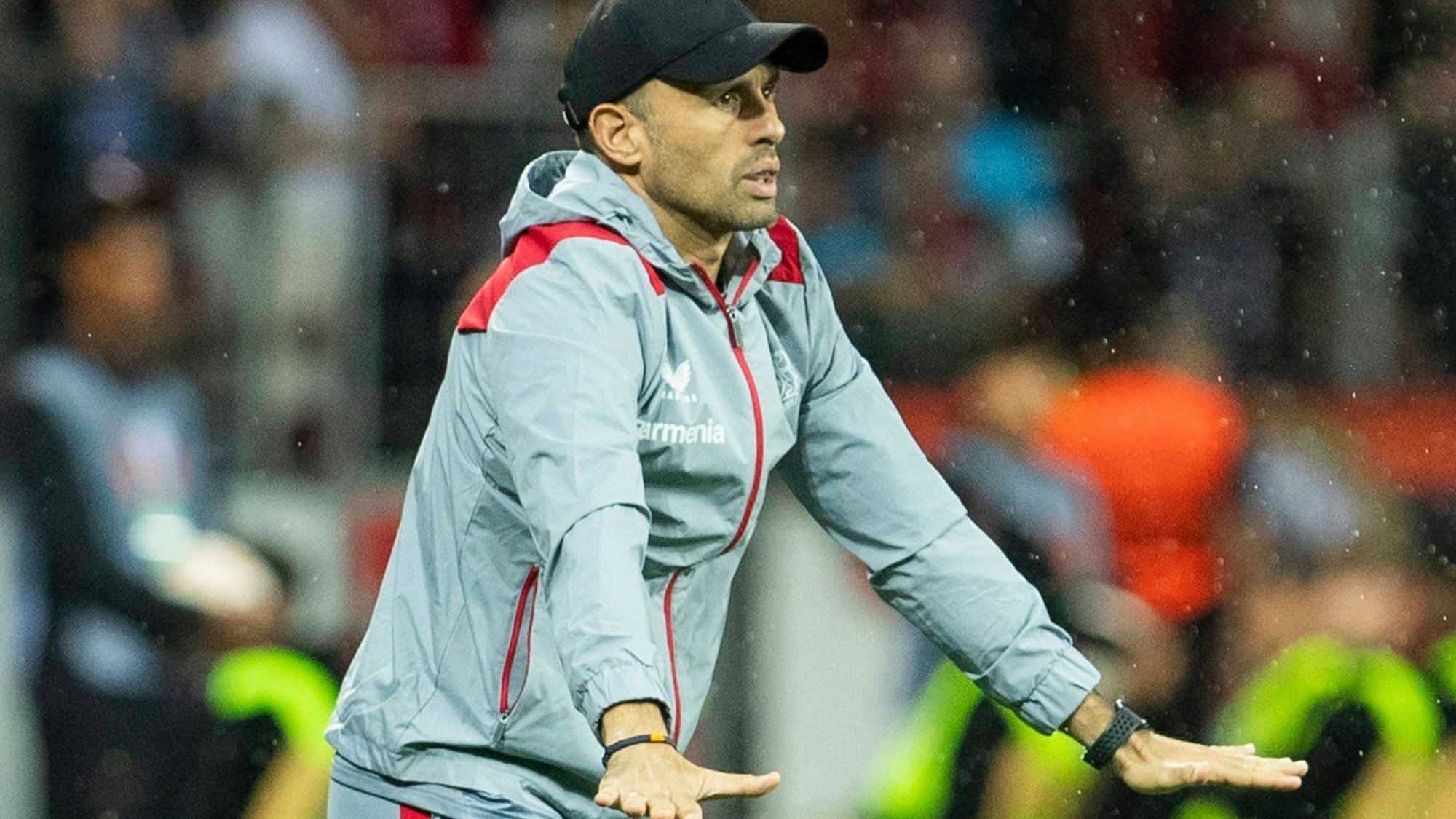 Bayer-04-Assistenztrainer Sebastian Parrilla - hier gegen BK Häcken.