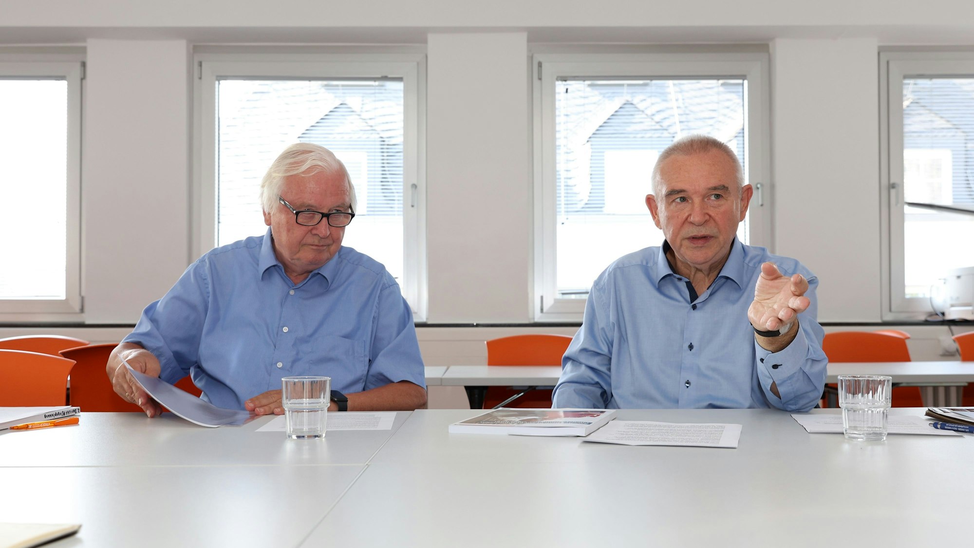 Die Senioren-Union bei einer Pressekonferenz: Wolfgang Gärtner (links) und Dieter Gruner. Gruner bleibt Chef der Vereinigung.