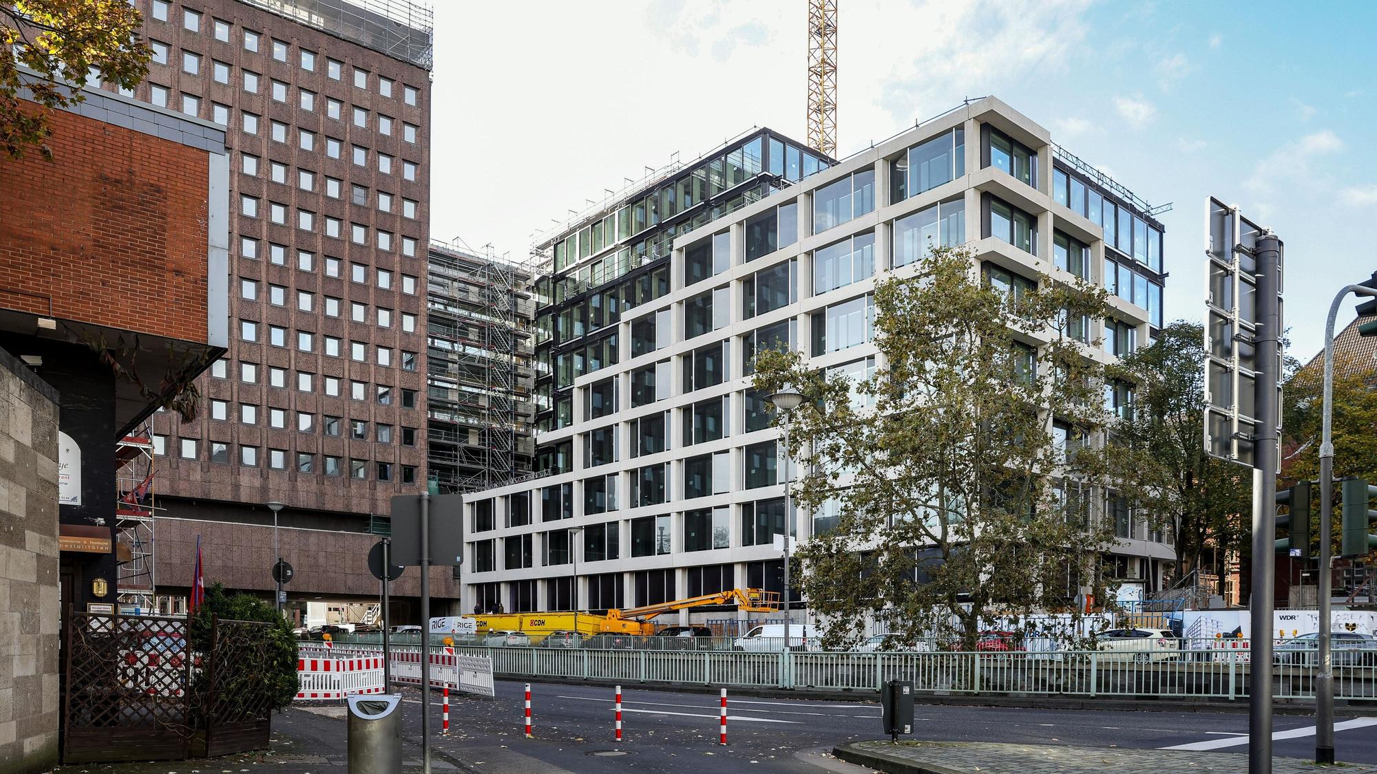 Die Baustelle des WDR-Filmhauses an der Nord-Süd-Fahrt im November.