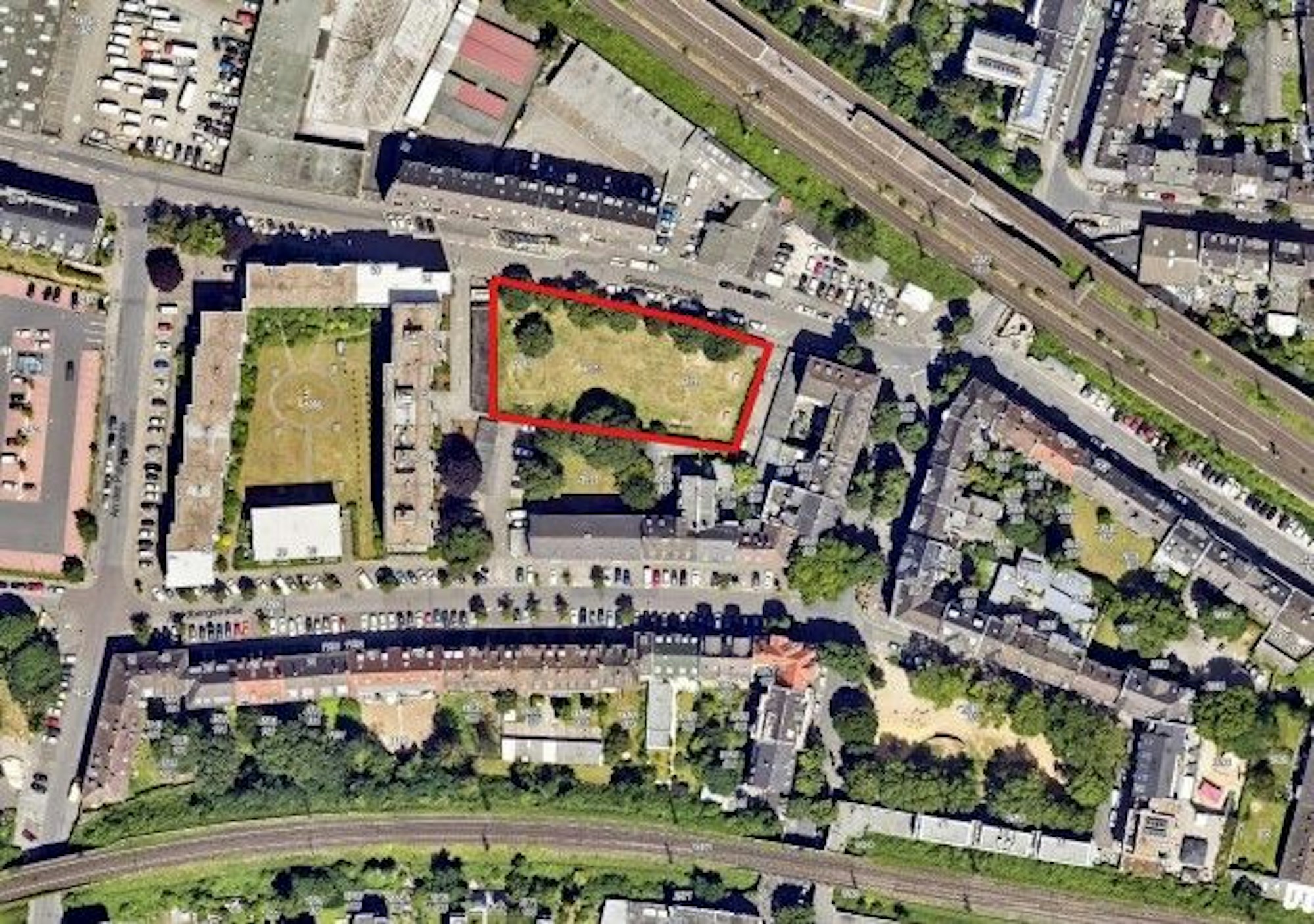 Luftbild der Gießener Straße in Köln-Gremberg