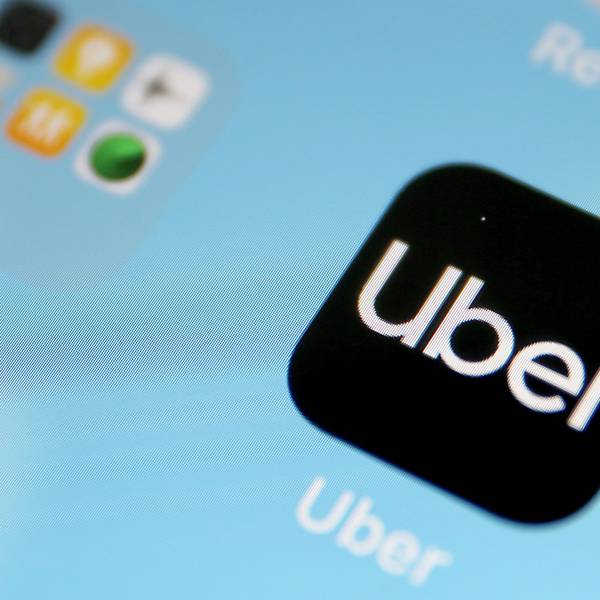 Die Uber-App auf einem Handy-Display