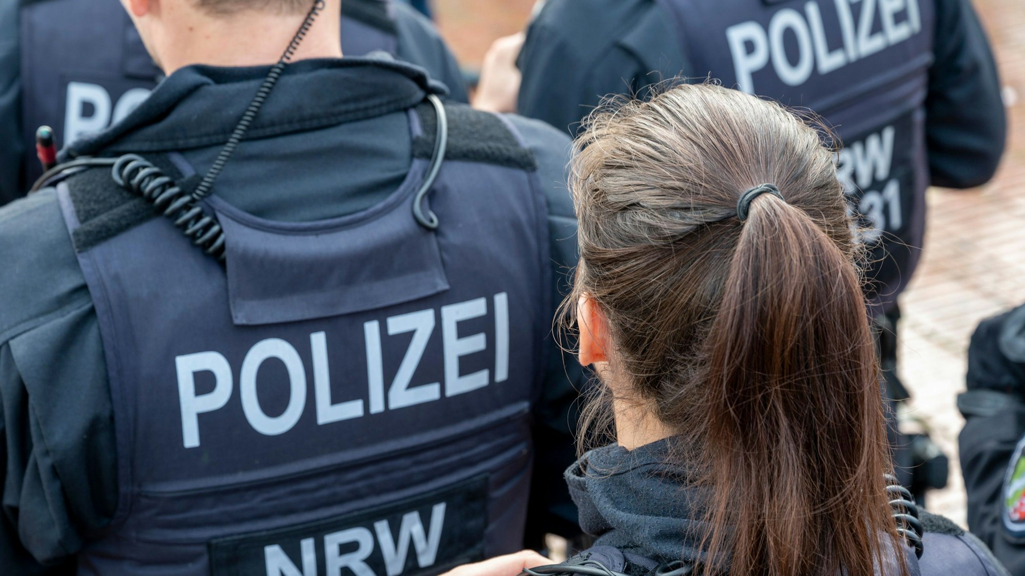 Polizei ist im Einsatz.