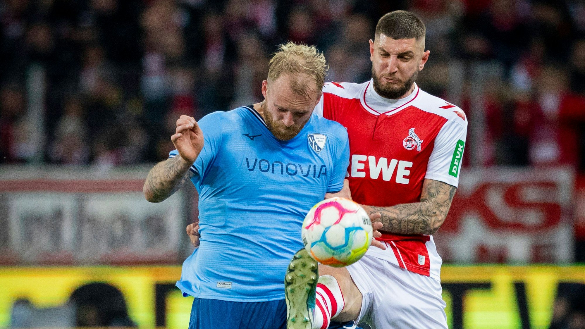 Cologne, Germany. 10th Mar, 2023. Philipp Hofmann Bochum, Julian Chabot Köln 1. FC Köln - VfL Bochum 10.03.2023 *** Cologne, Germany 10th Mar, 2023 Philipp Hofmann Bochum , Julian Chabot Cologne 1 FC Köln VfL Bochum 10 03 2023