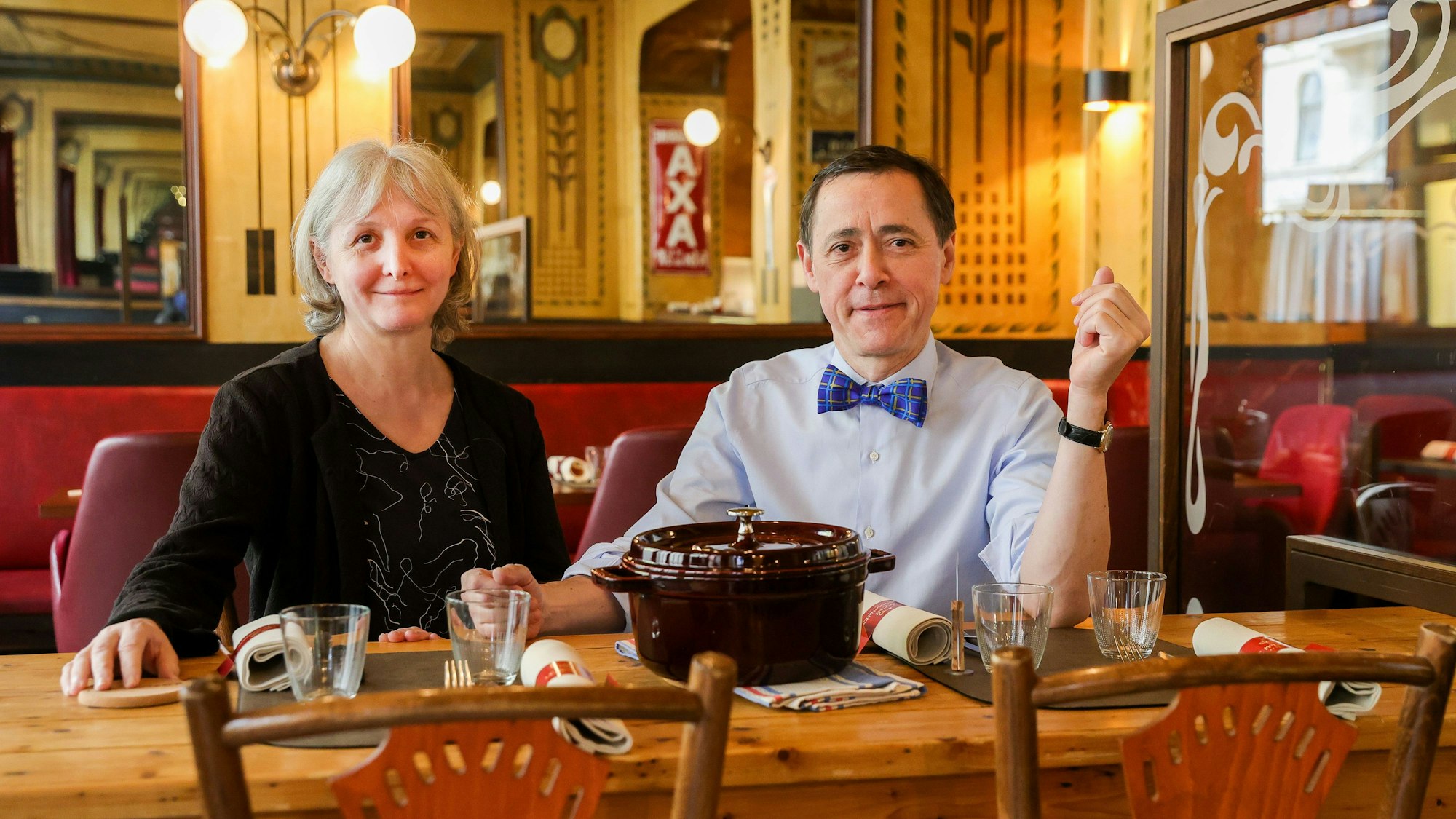 Liliane Moissonnier und Vincent Moissonnier in ihrem Bistro.