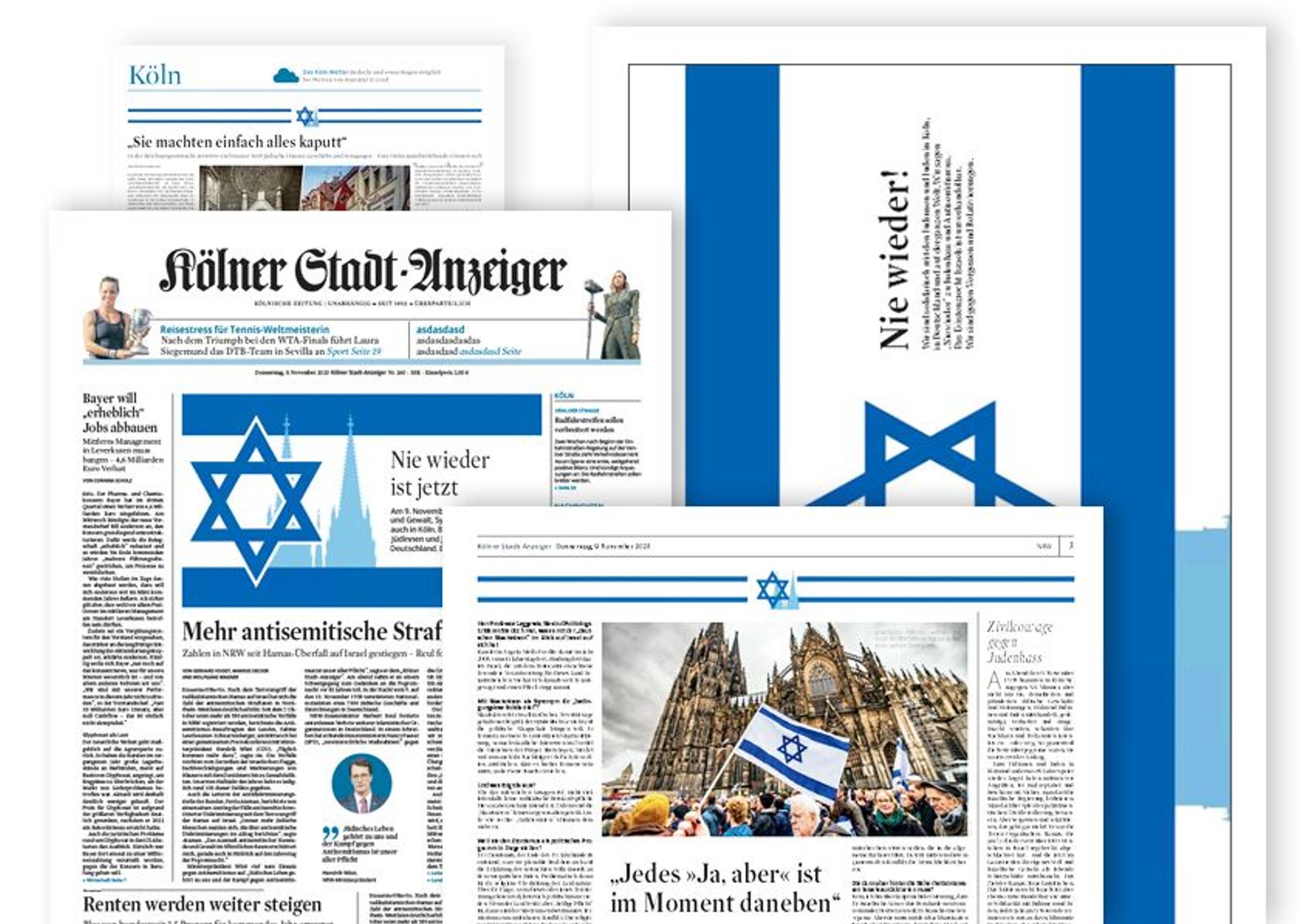 Eine Sonderausgabe des Kölner Stadt-Anzeiger zum Gedenken an die Pogromnacht.