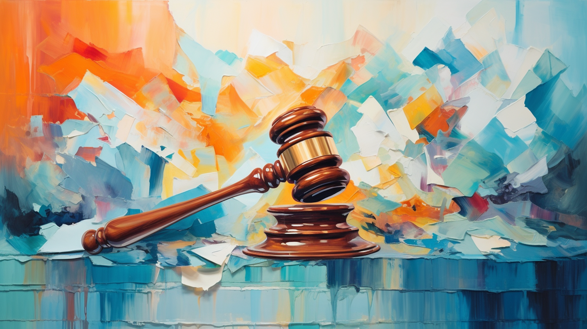 Illustration: Hammer bei einem US-Gericht