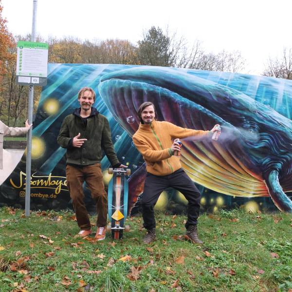 Nicole Woberschal, Matthias Tausch und Matthias Furch alias Bombye war dem Graffiti.