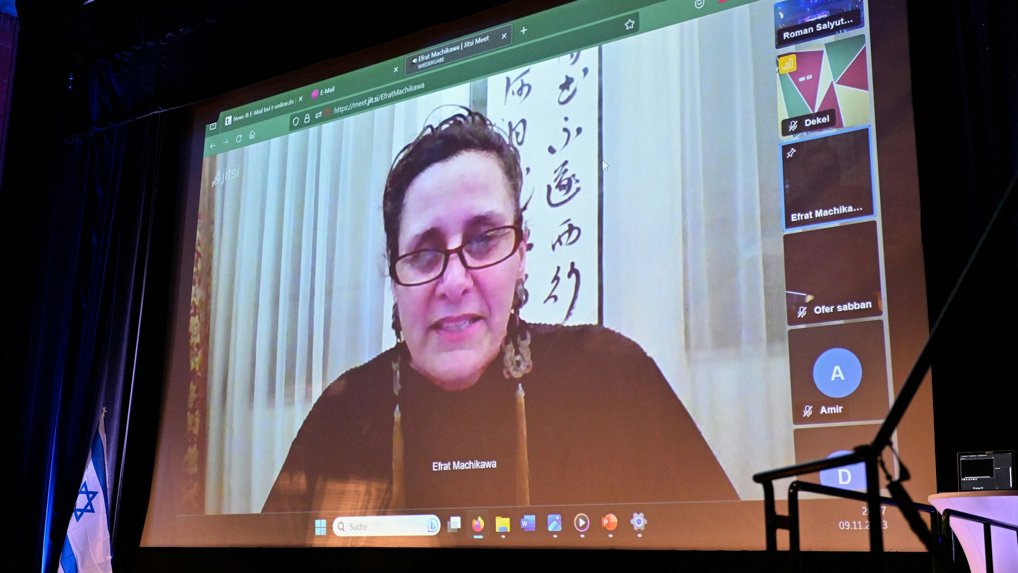 Eine Videoschalte nach Israel zu Efrat Machikowa.