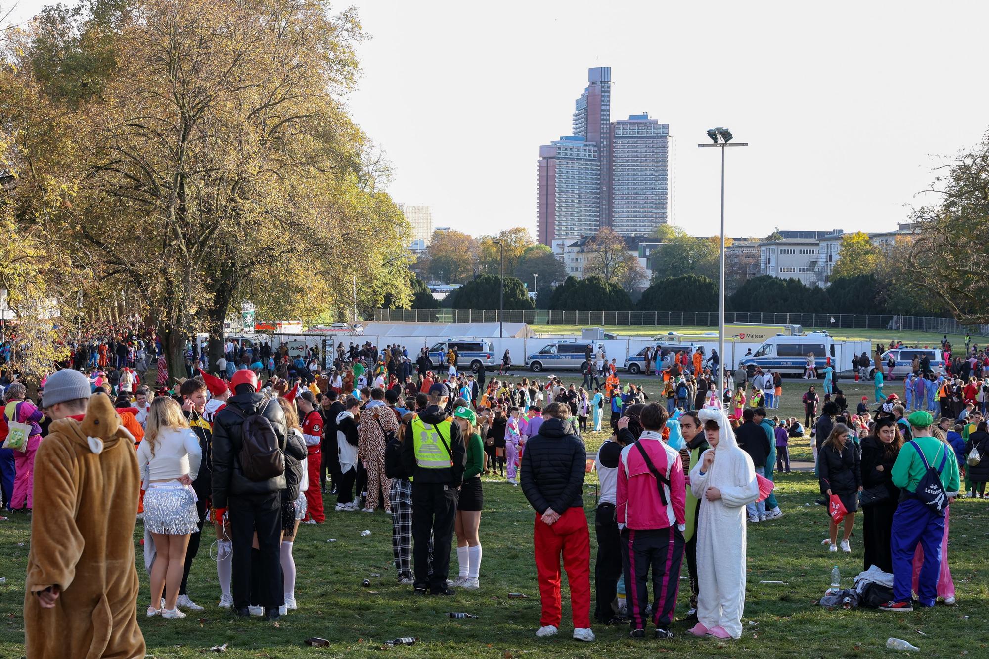 Die Uniwiese als Ausweichfläche am 11.11.2023