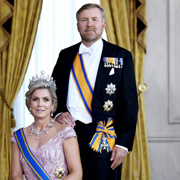 Königin Máxima und König Willem-Alexander im Paleis Noordeinde.