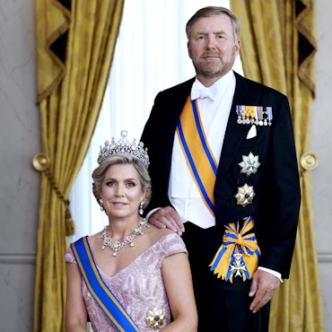 Königin Máxima und König Willem-Alexander im Paleis Noordeinde.