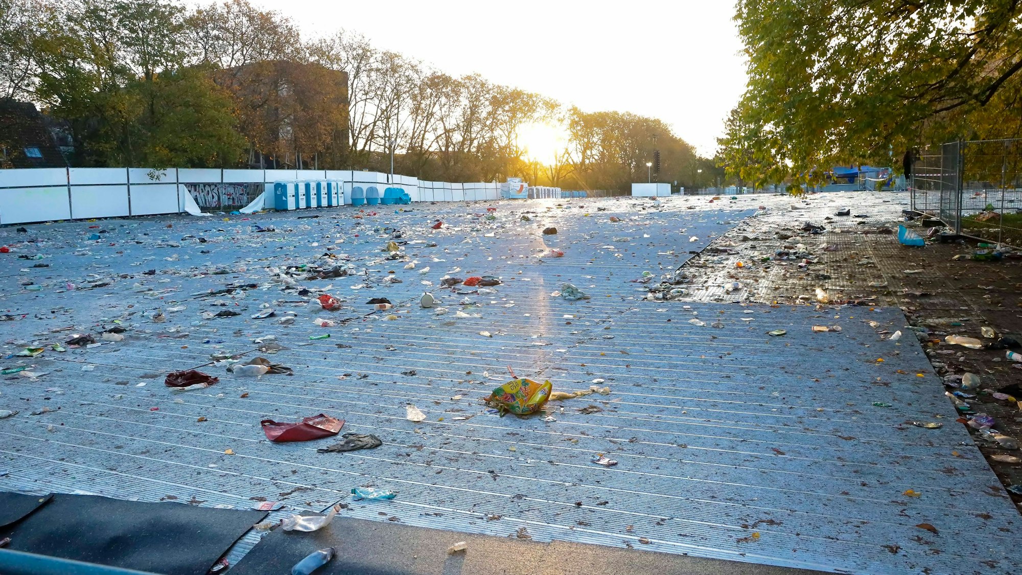 Die Feierzone Grüngürtel nach dem 11.11.