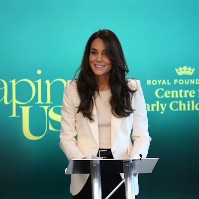 Prinzessin Kate im März 2023 bei einer Rede im Rahmen ihrer Kampagne „Shaping Us“.