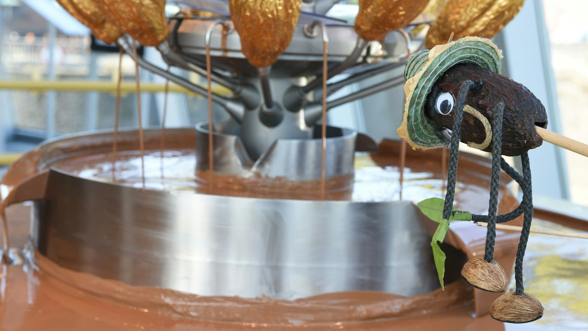 Der Schokoladenbrunnen im Schokoladenmuseum