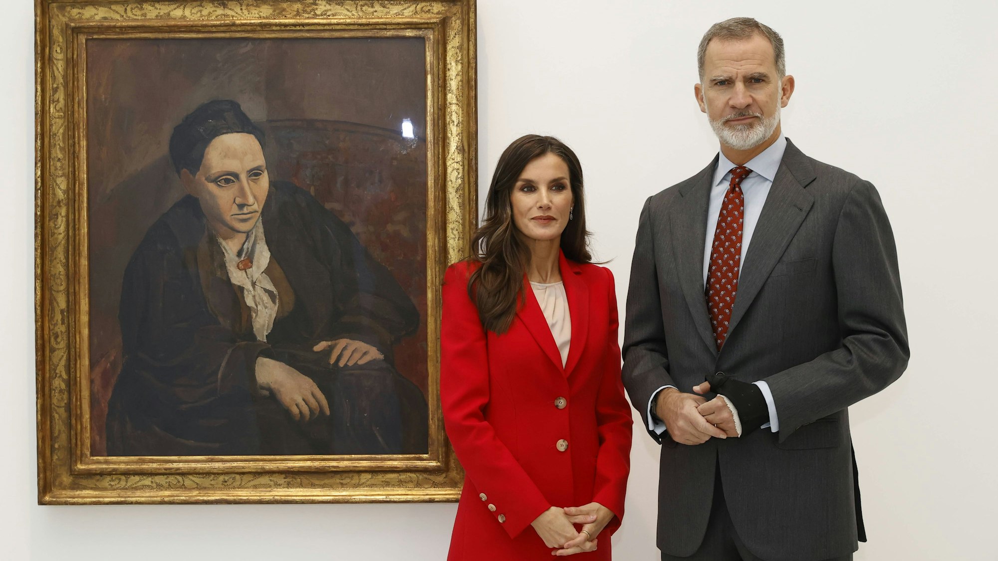 Königin Letizia eröffnet mit König Felipe eine Picasso-Ausstellung in Madrid.