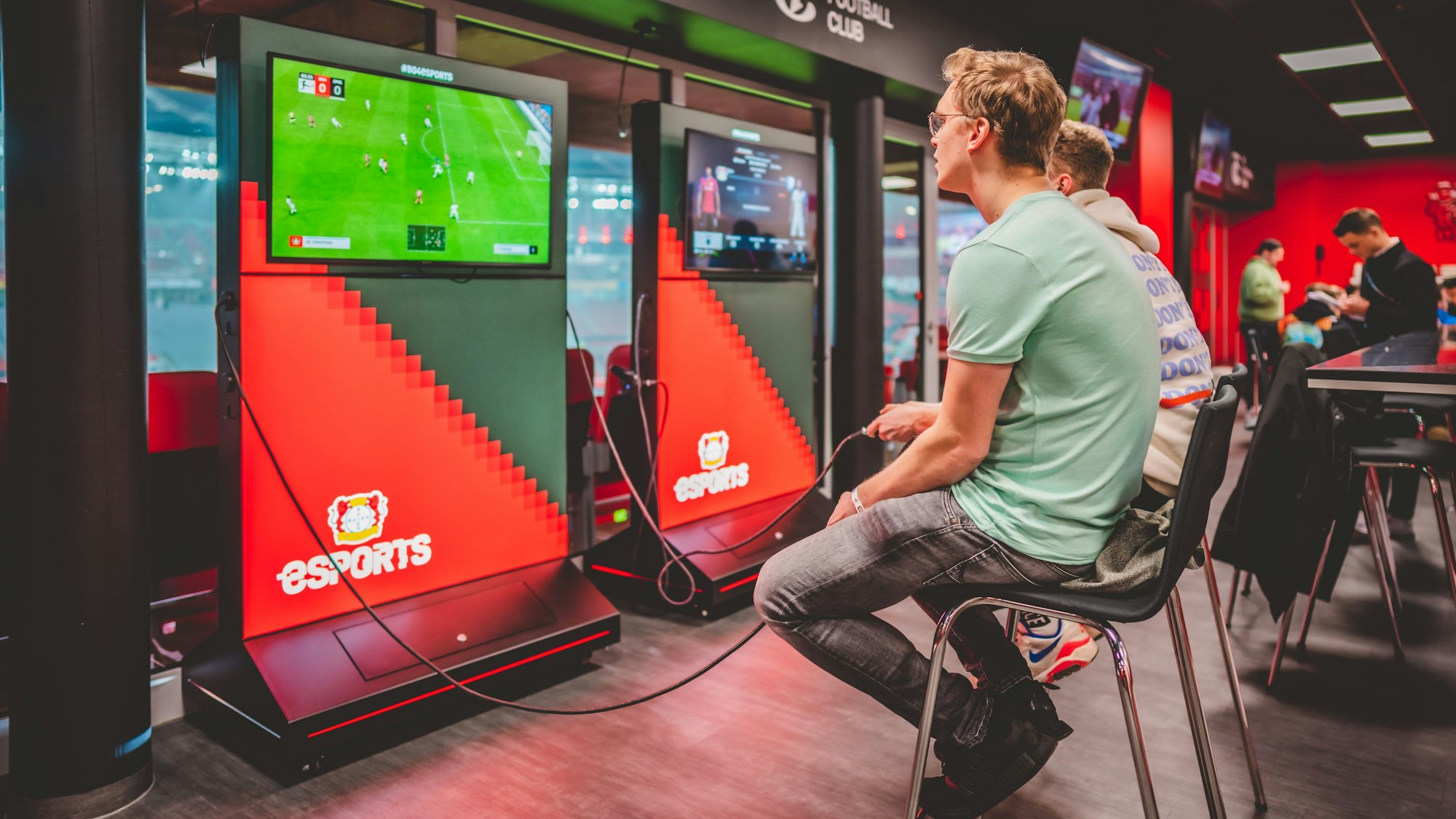 Die E-Sports-Lounge im Osten der Bay-Arena