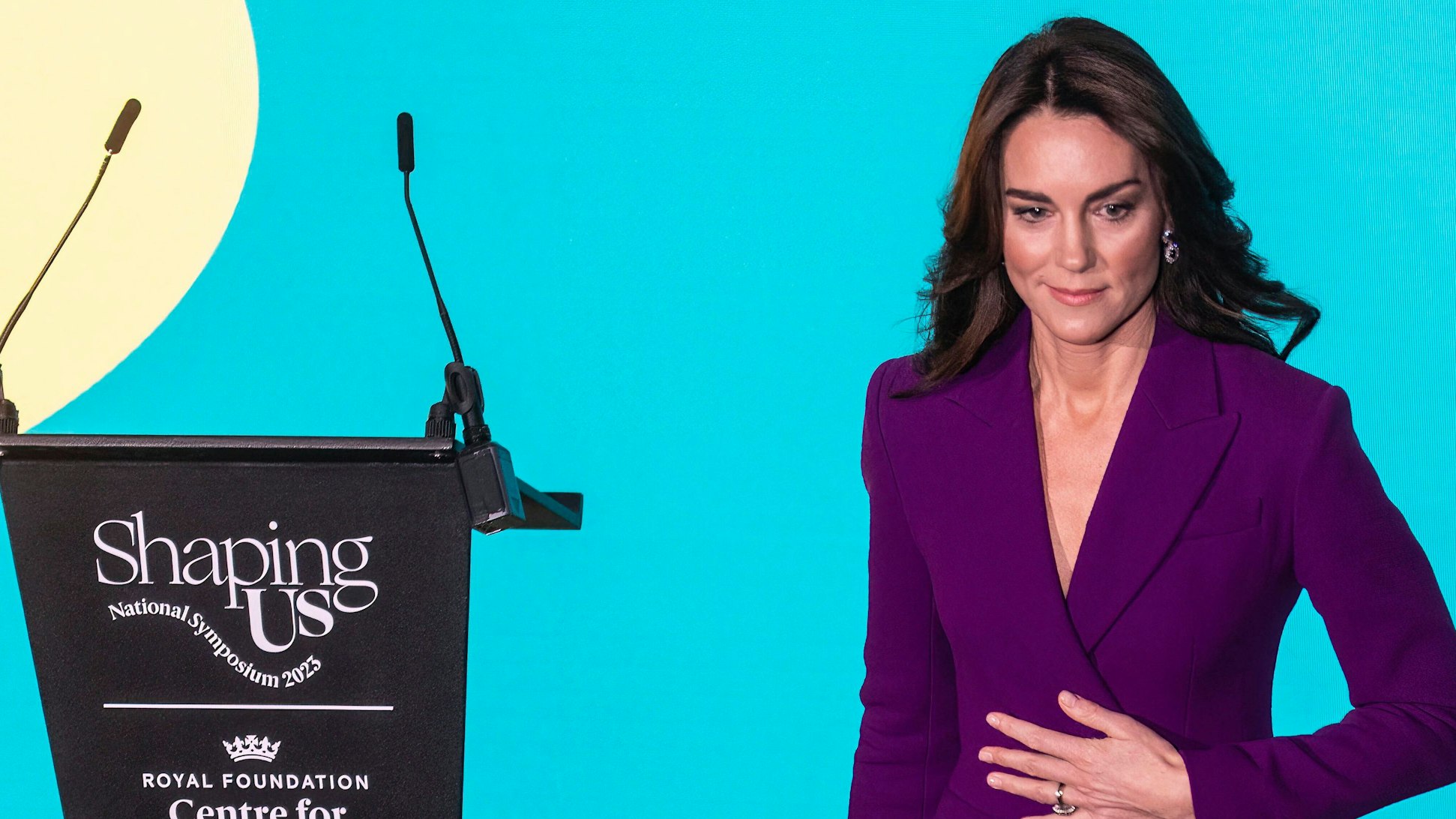 Prinzessin Kate hält eine Grundsatzrede auf dem „Shaping Us National Symposium“ im Design Museum in London.