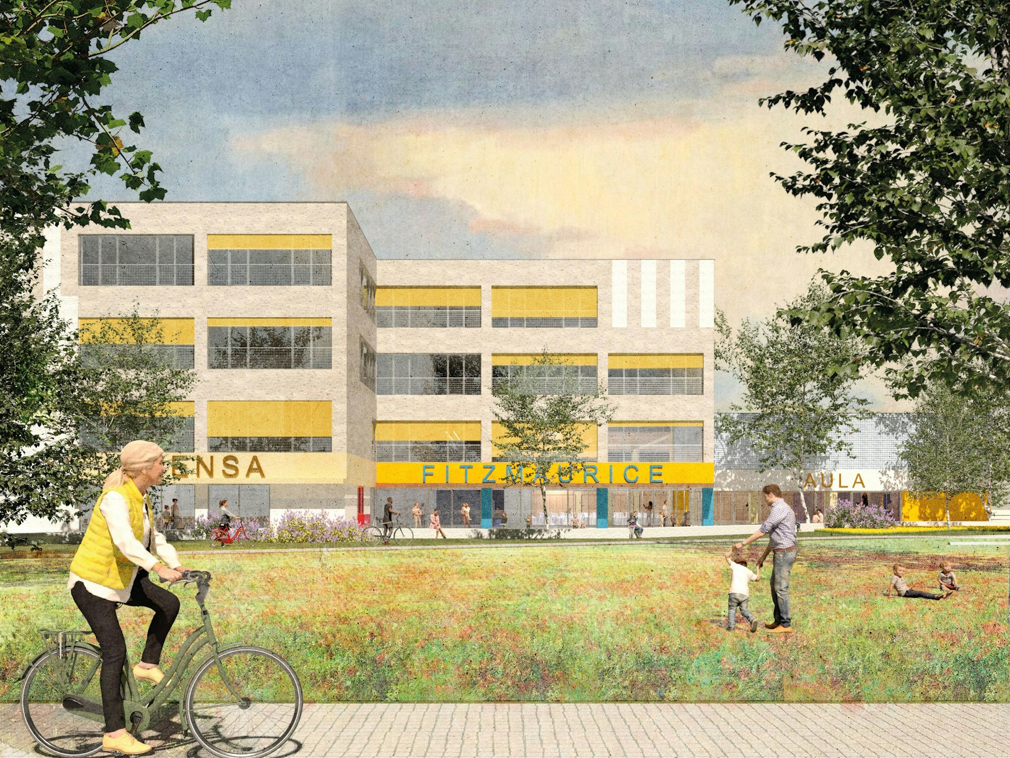 Visualisierung: Neue Gesamtschule in Ossendorf