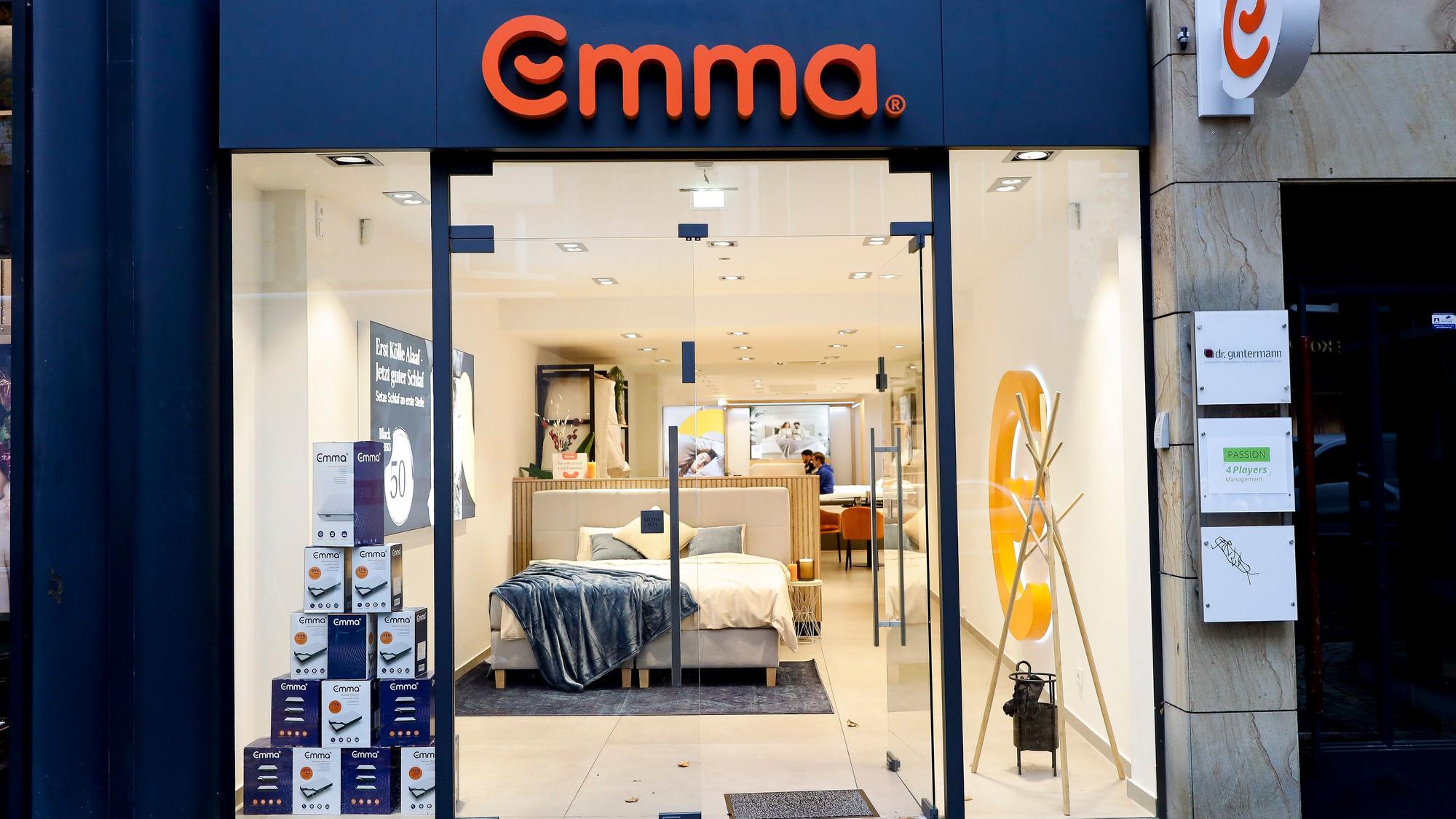 Schaufenster der Matratzenfirma „Emma“