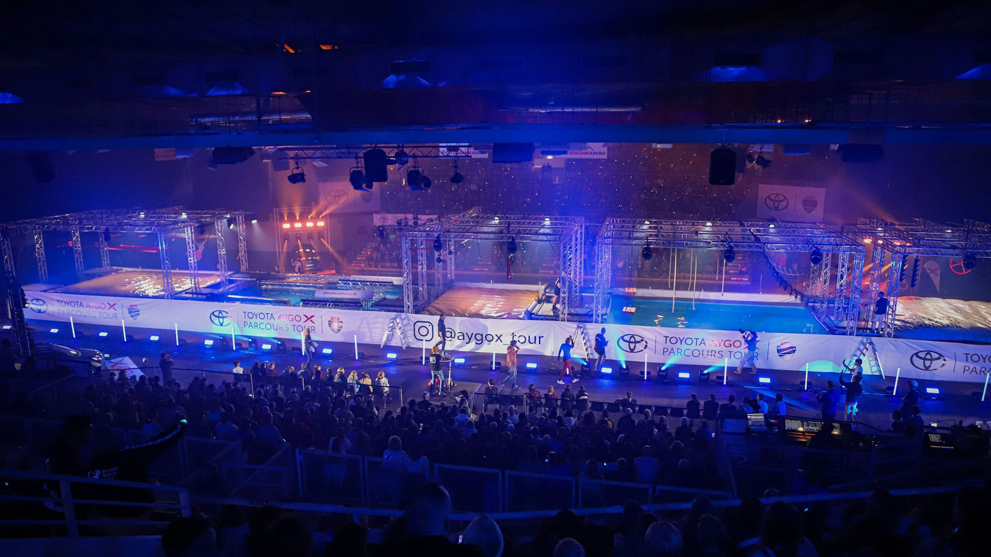 Das Finale der Aygo X Parcours Tour 2023 in der Ostermann-Arena