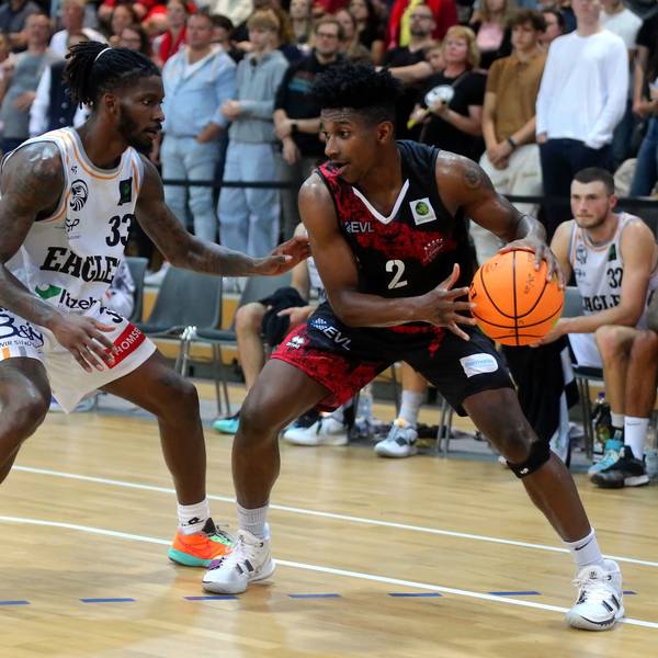 03.10.2023,-Basketball-Bayer Leverkusen-Itzehoe
rechts: Trey Mcbride (Bayer)
Foto: Uli Herhaus
