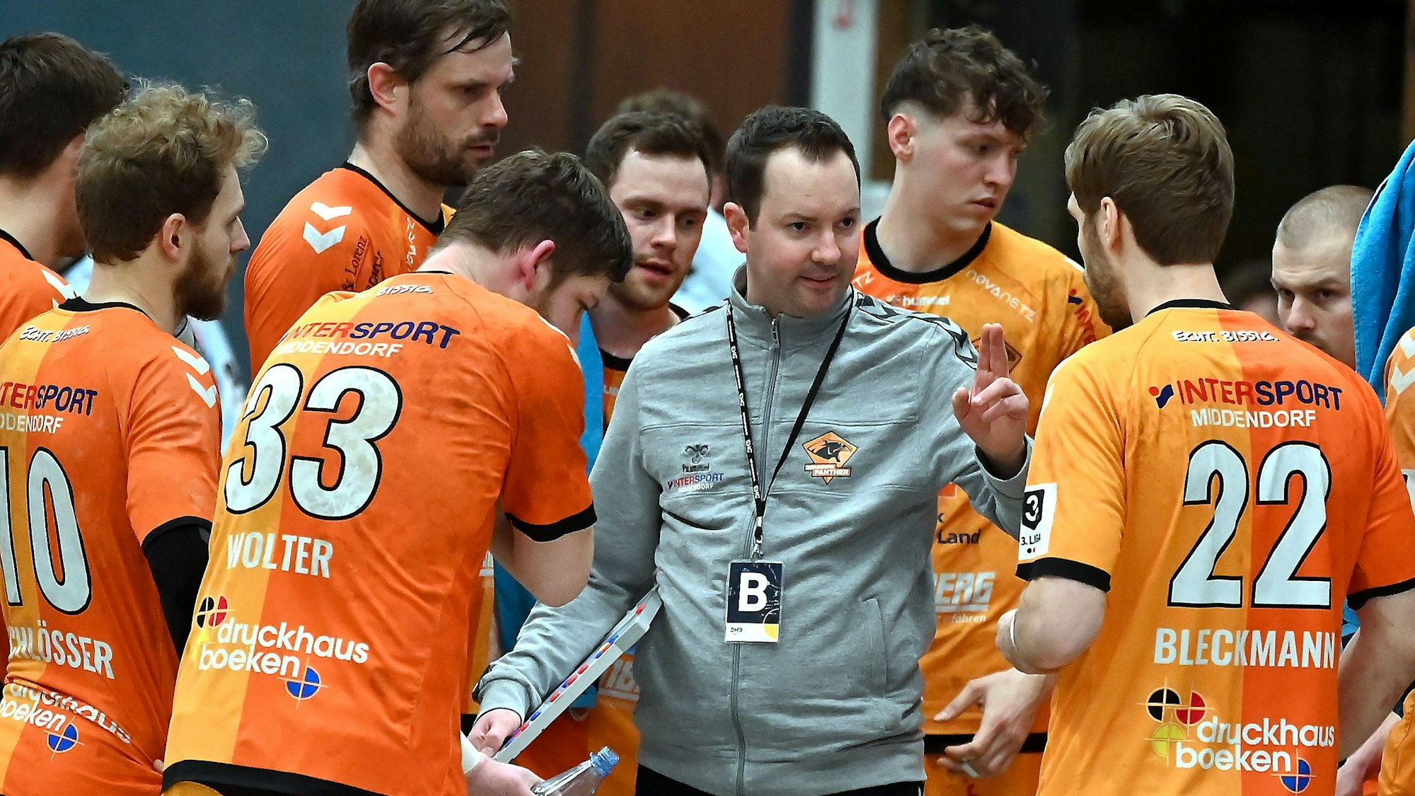 03.03.2023, Handball-Bergische Panther-HSG Krefeld
TR: Marcel Mutz (Bergische Panther)
Foto: Uli Herhaus