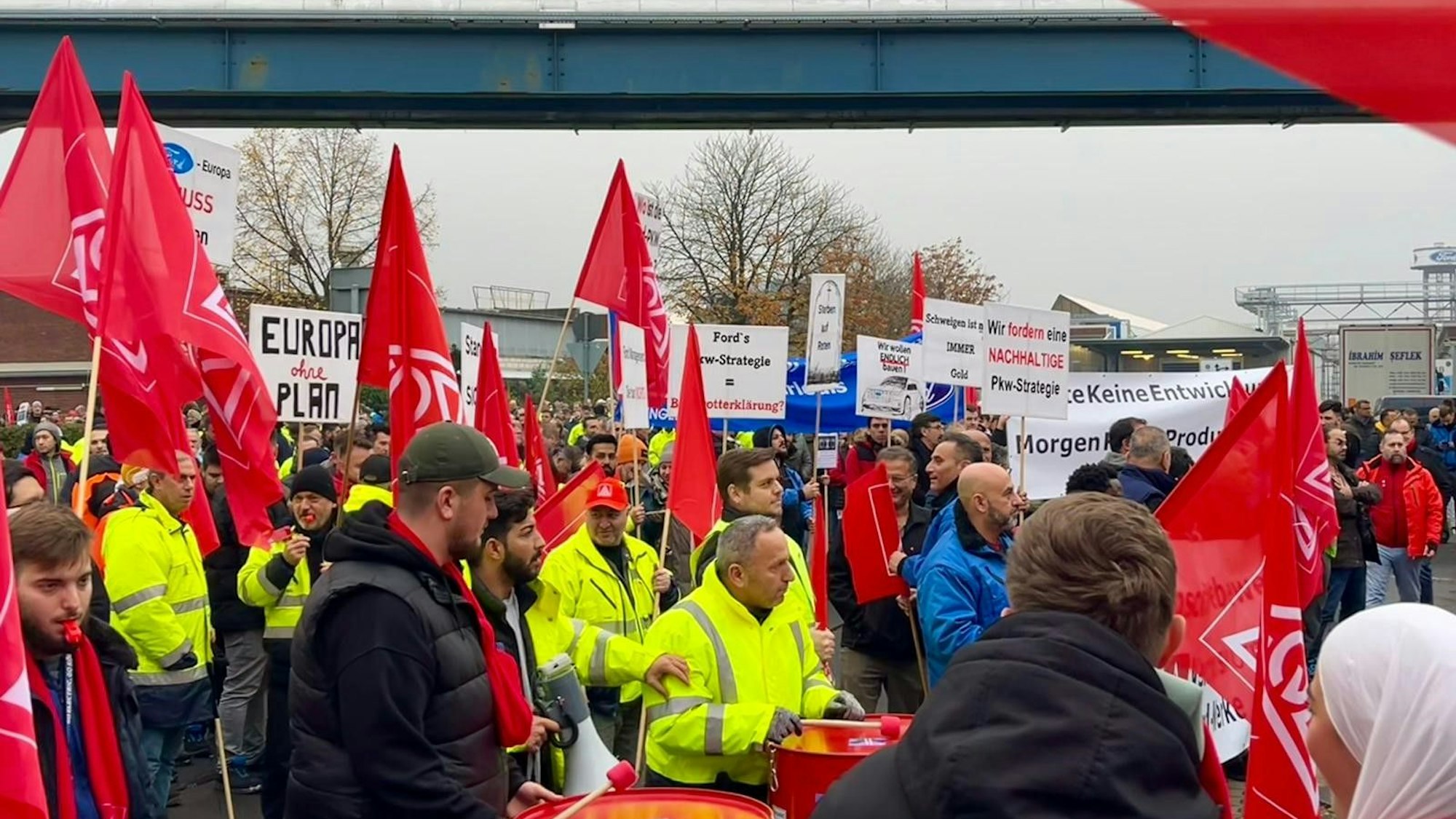 Betriebsversammlung bei Ford in Köln am 21.11.2023