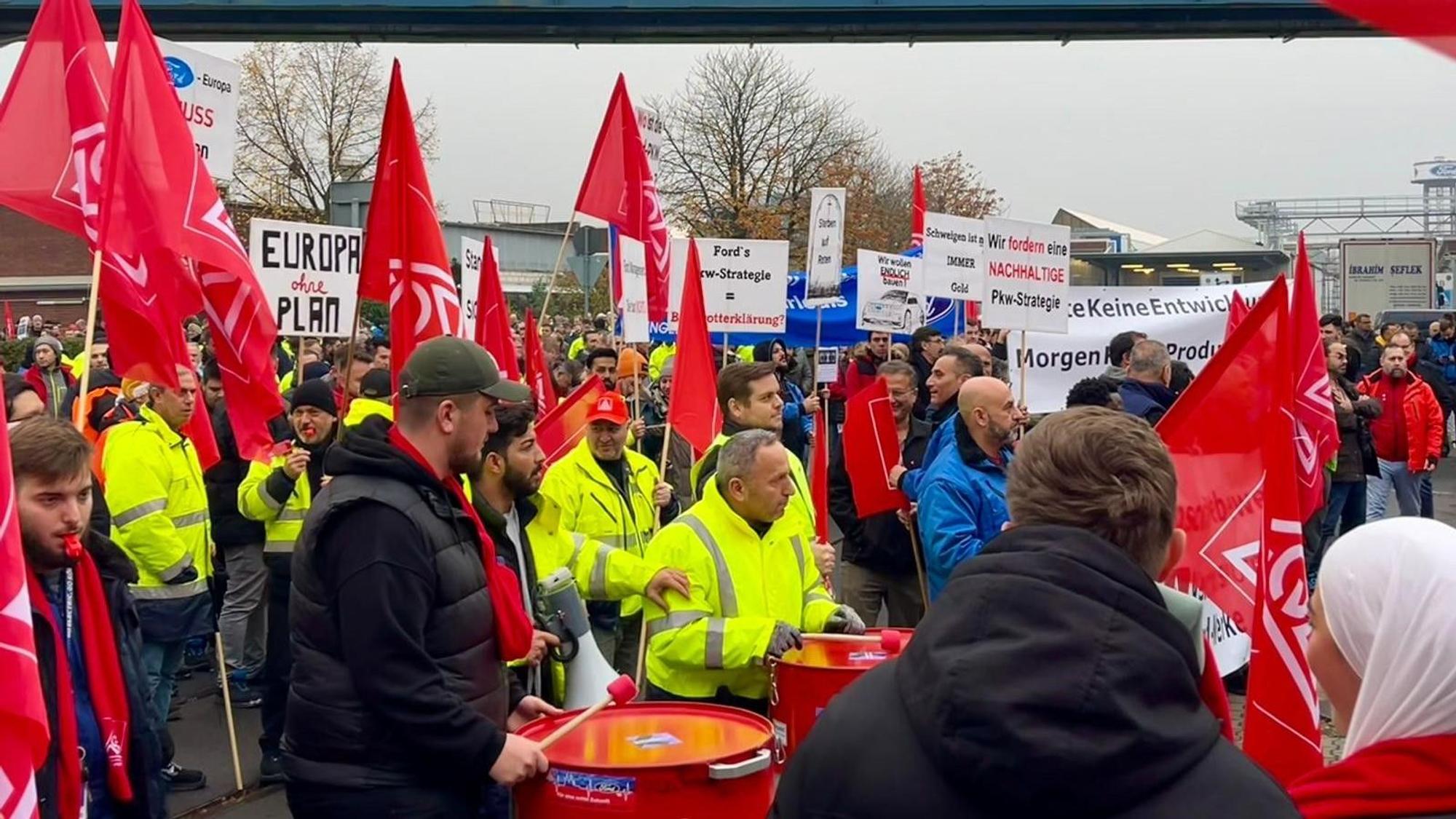 Betriebsversammlung bei Ford in Köln am 21.11.2023