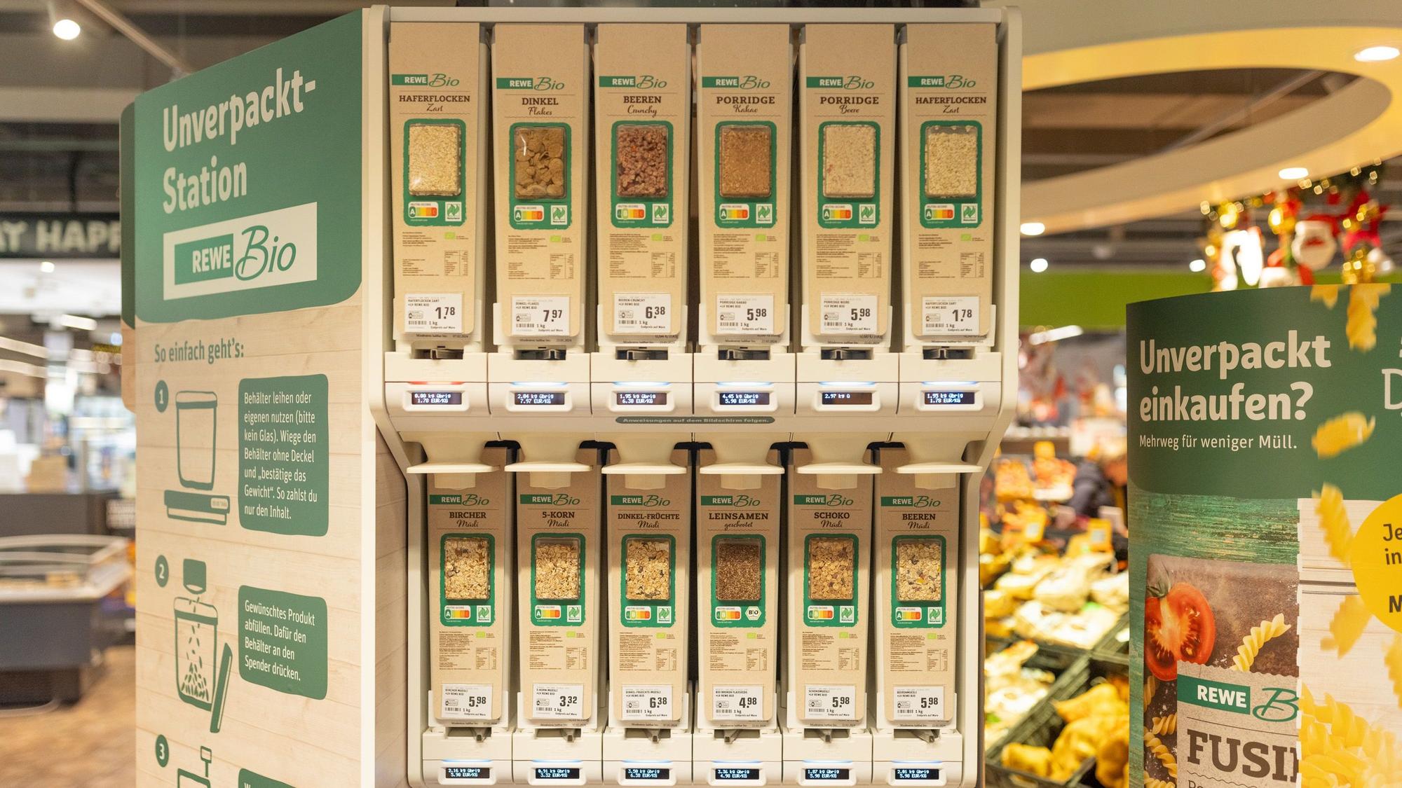 Unverpackt-Station bei Rewe