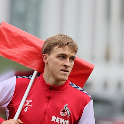 Timo Hübers geht optimistisch in das Duell seines 1. FC Köln mit dem FC Bayern München.1. FC Köln, Training, Timo Hübers (1. FC Köln), 21.11.2023, Bild: Herbert Bucco