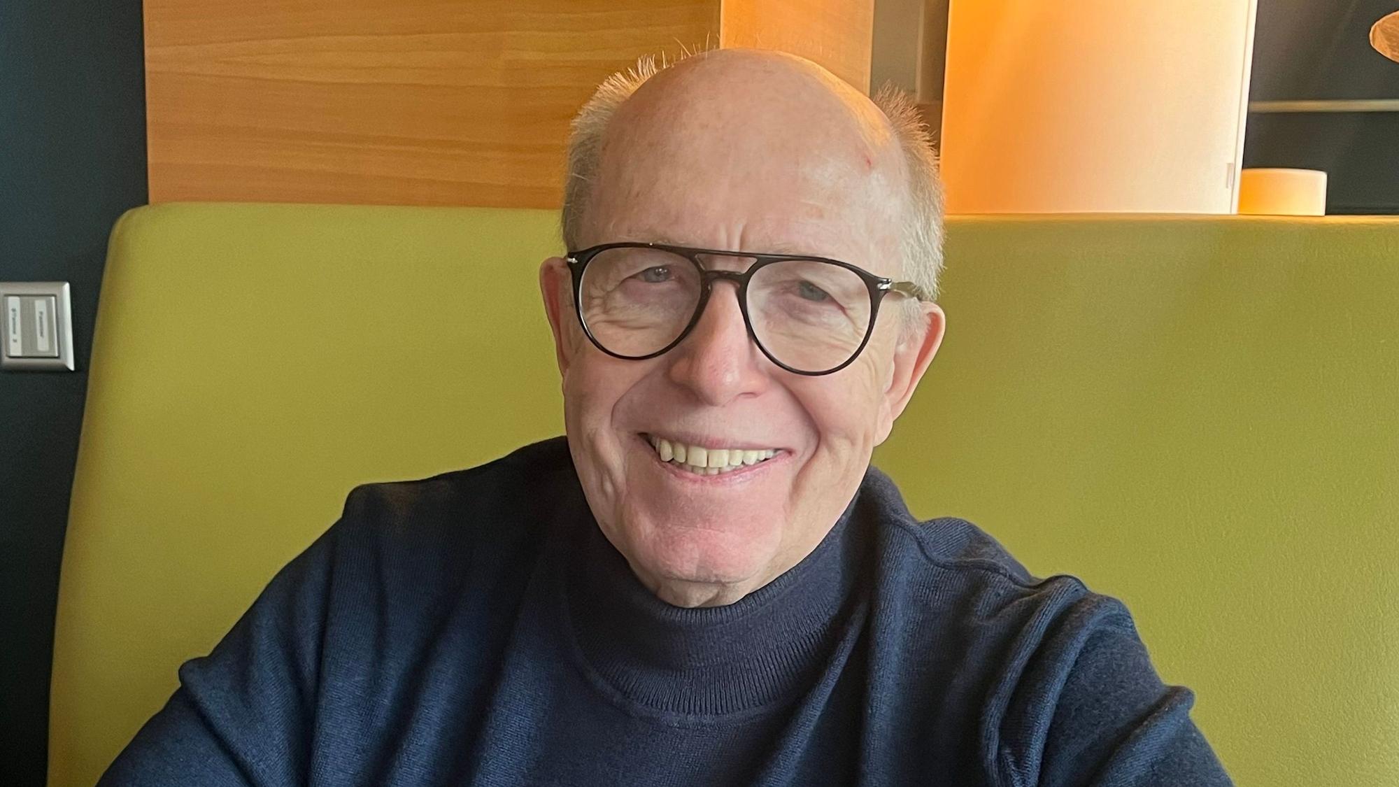 Reiner Calmund während des Interviews mit dem „Kölner Stadt-Anzeiger“ im Hotel Dorint am Gürzenich