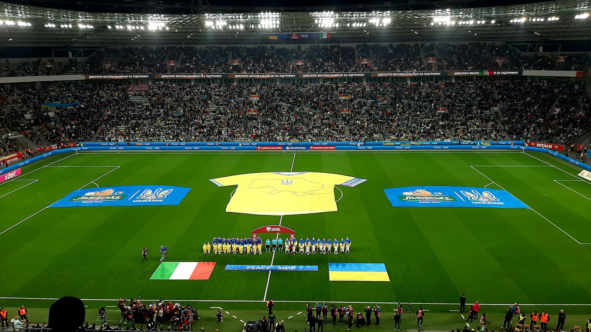 Qualilfikationsspiel zur Fußball-Europameisterschaft 2024 Ukraine gegen Italien in der Bay-Arena Leverkusen. (EM, UEFA)