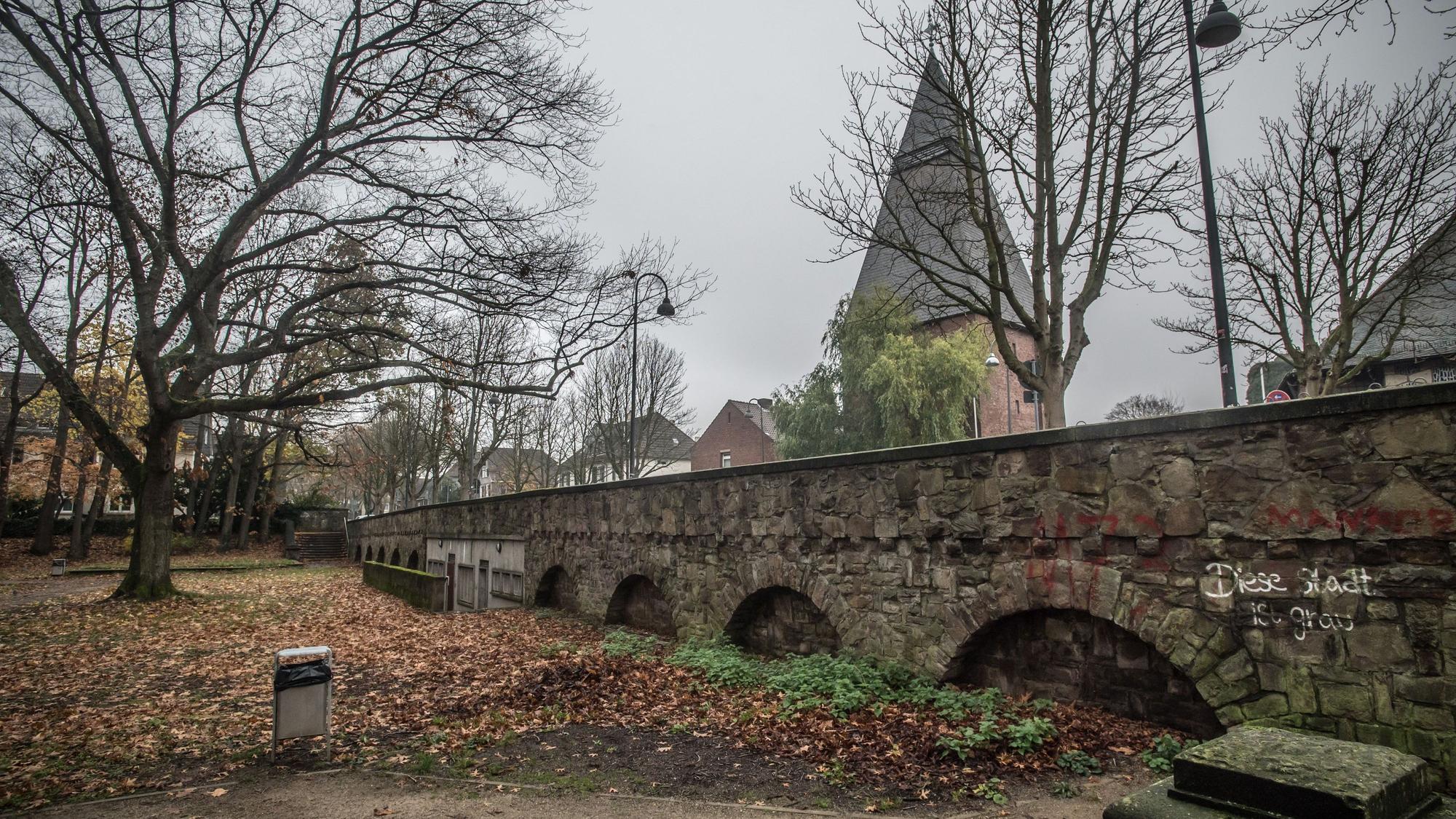 Der Hindenburgpark in der Kolonie III in Wiesdorf