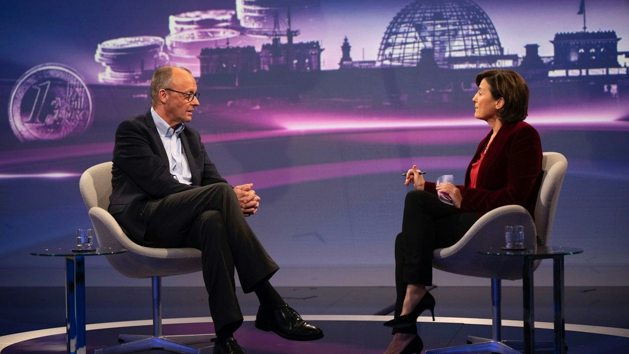 Friedrich Merz sprach mit Sandra Maischberger über die Haushaltskrise in Deutschland.