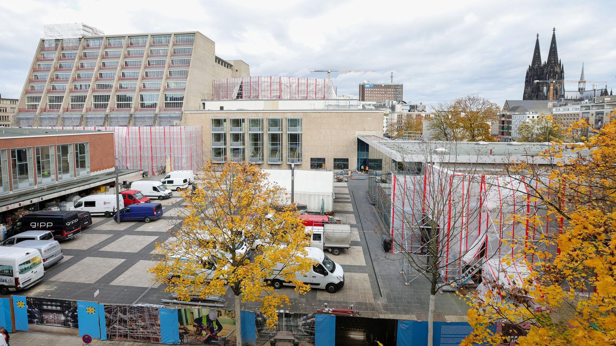 Die Baustelle von Kölner Oper und Schauspielhaus.