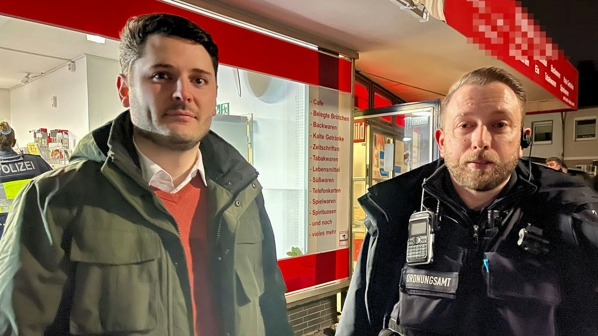 Steffen Franzkowski und Markus Richter am Einsatzort.