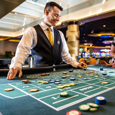 Roulette-Tisch in der Merkur-Spielbank Monheim